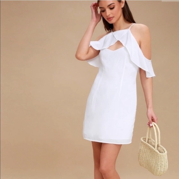 BB Dakota Kaless Cold Shoulder Dress white - Picture 1 of 7